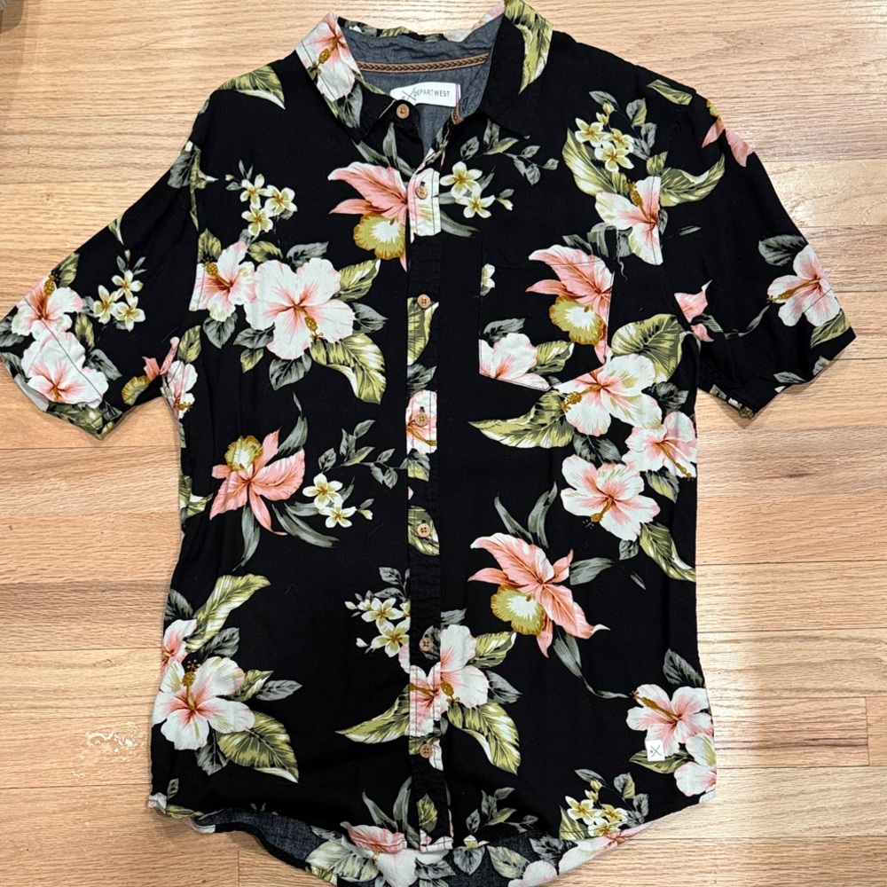 Black Floral Shirt